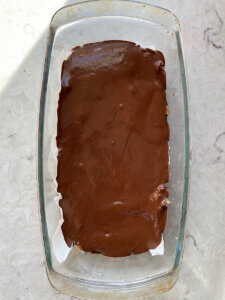Healthy no bake chocolate chip cookie dough bars recipe with chocolate on top