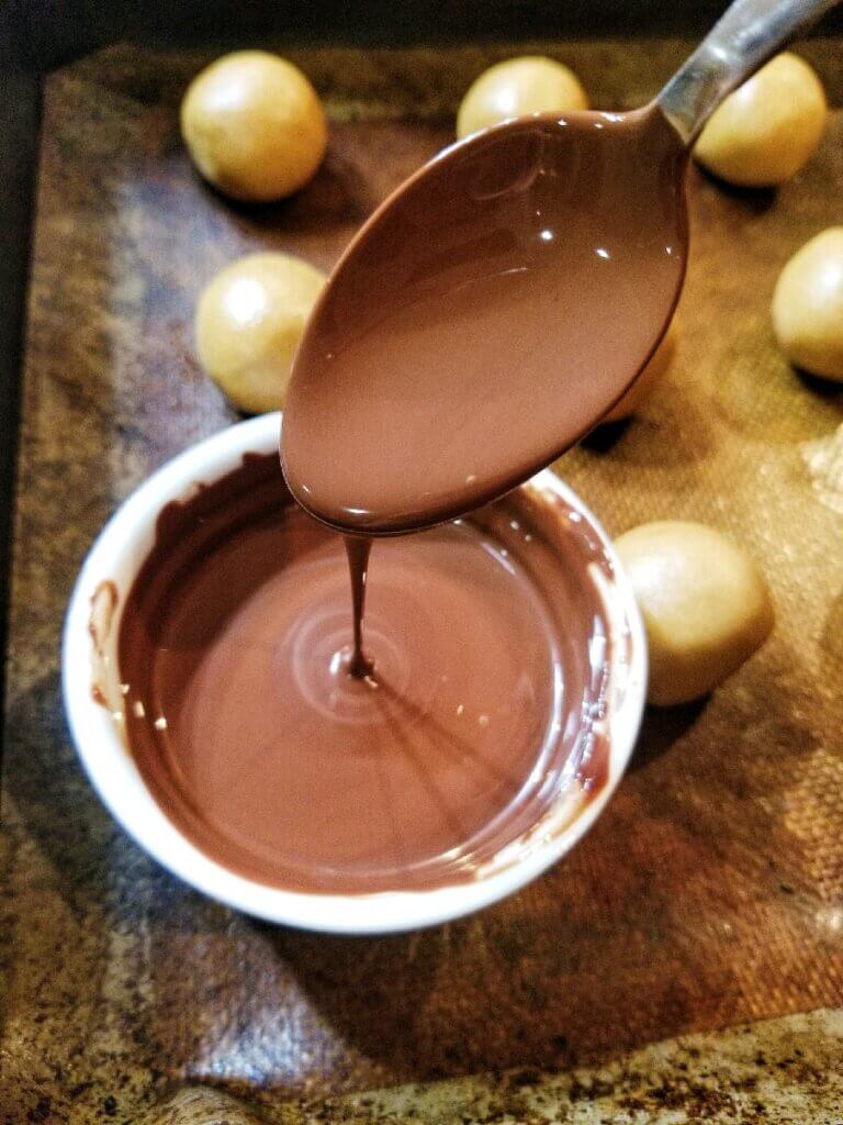 melted 70% dark chocolate