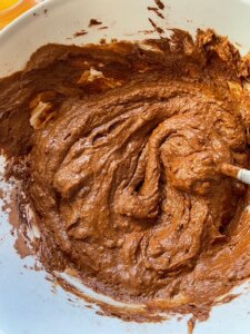Healthy pumpkin brownie batter