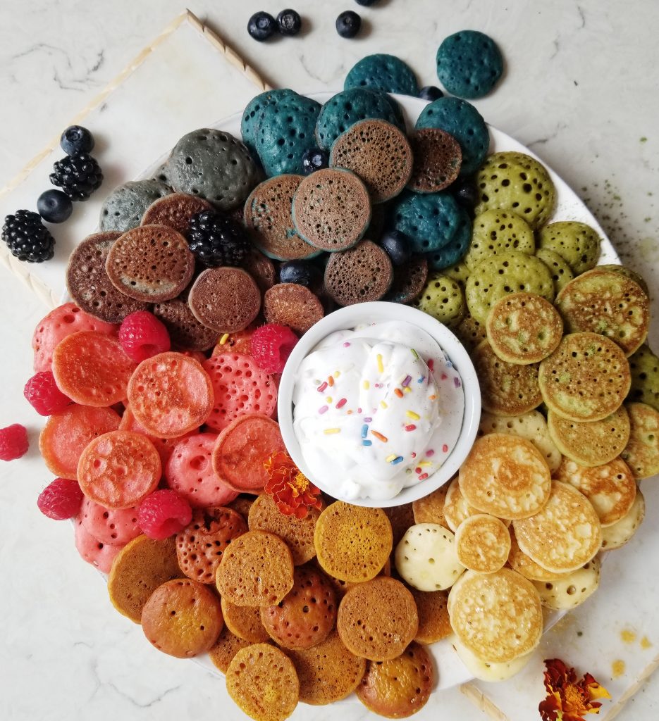 healthy rainbow mini pancake recipe
