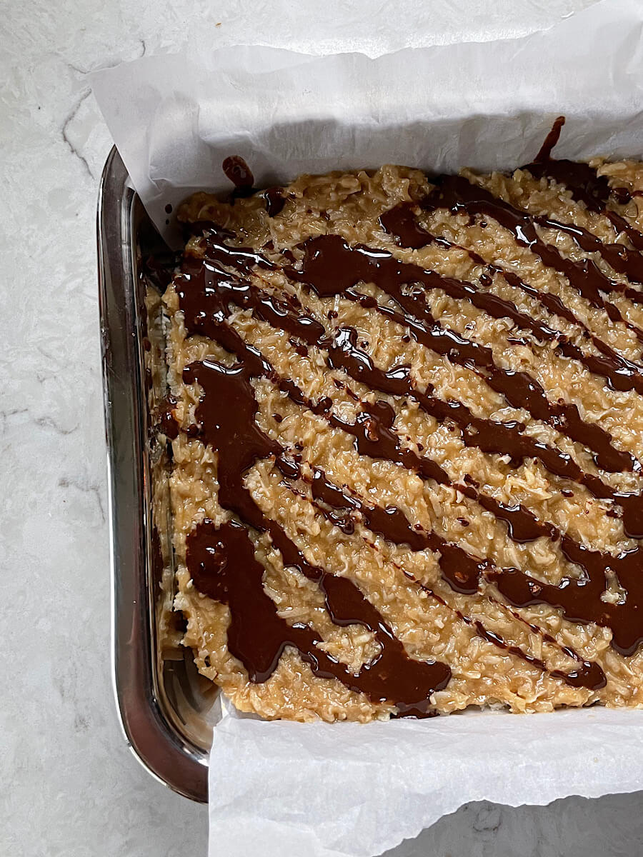 healthy samoa cookies with coconut