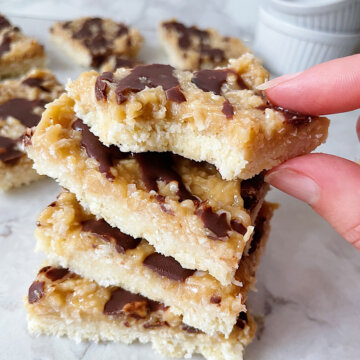healthy samoa cookie bars