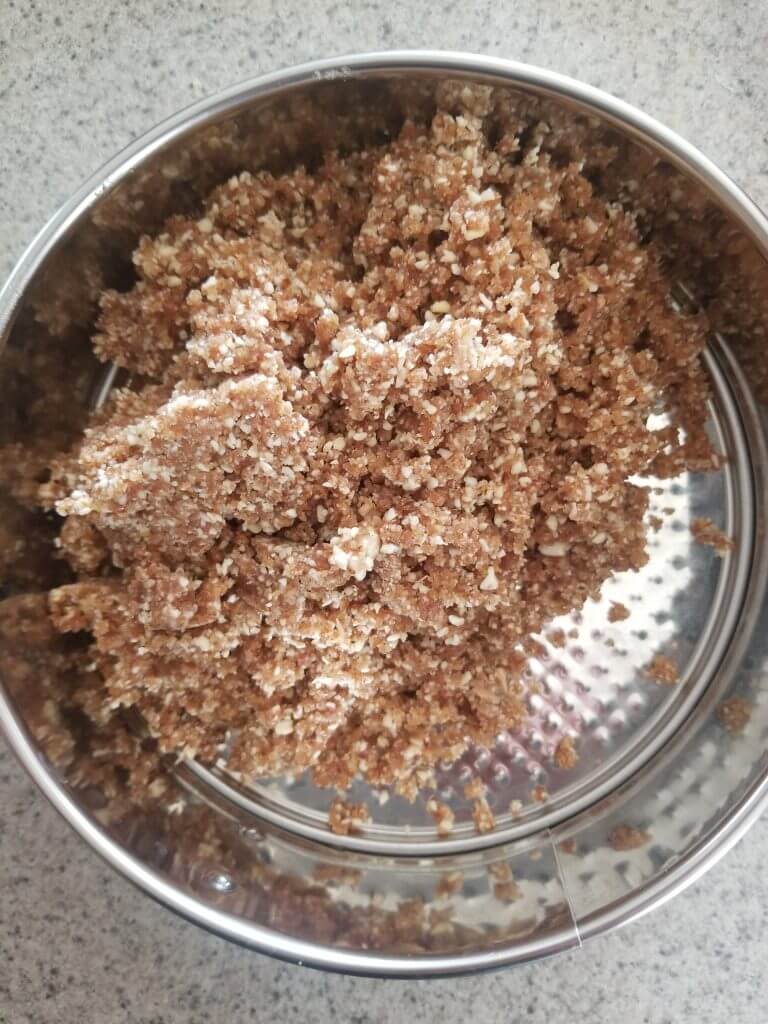 the crust in the spring form pan