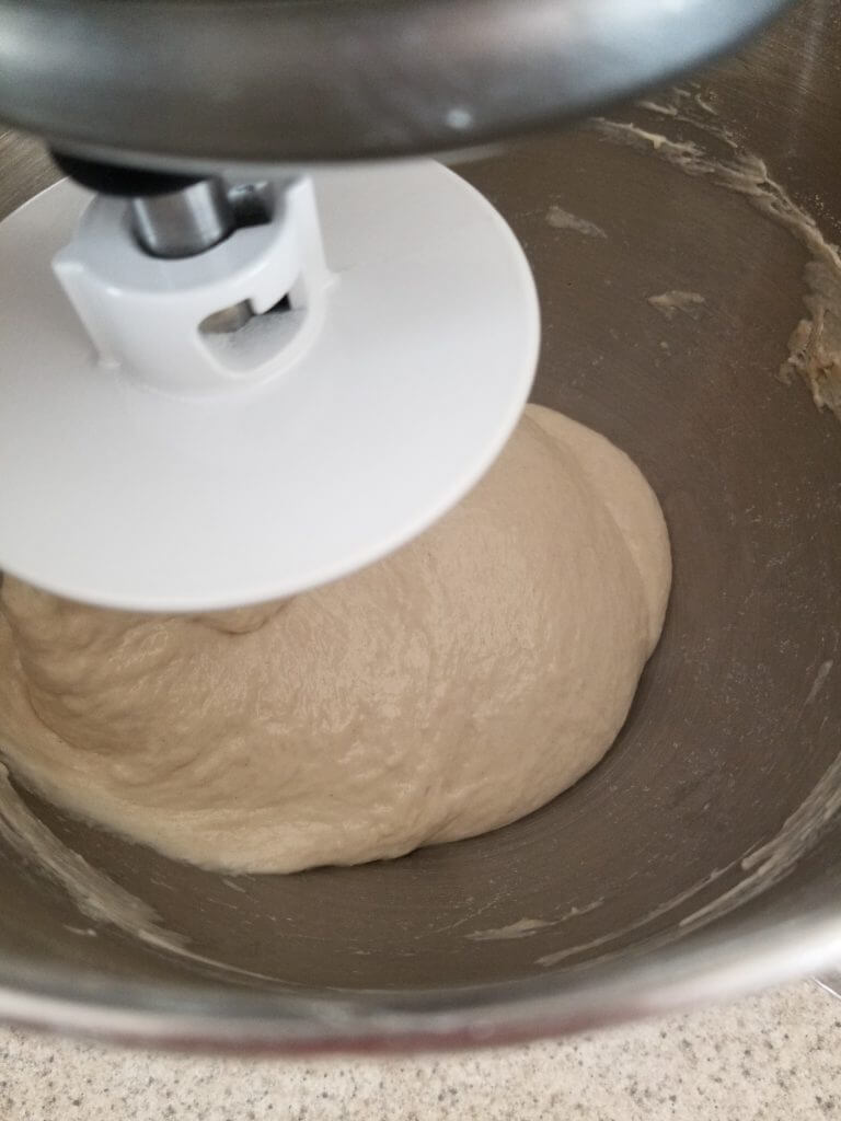 ciabatta bread dough.