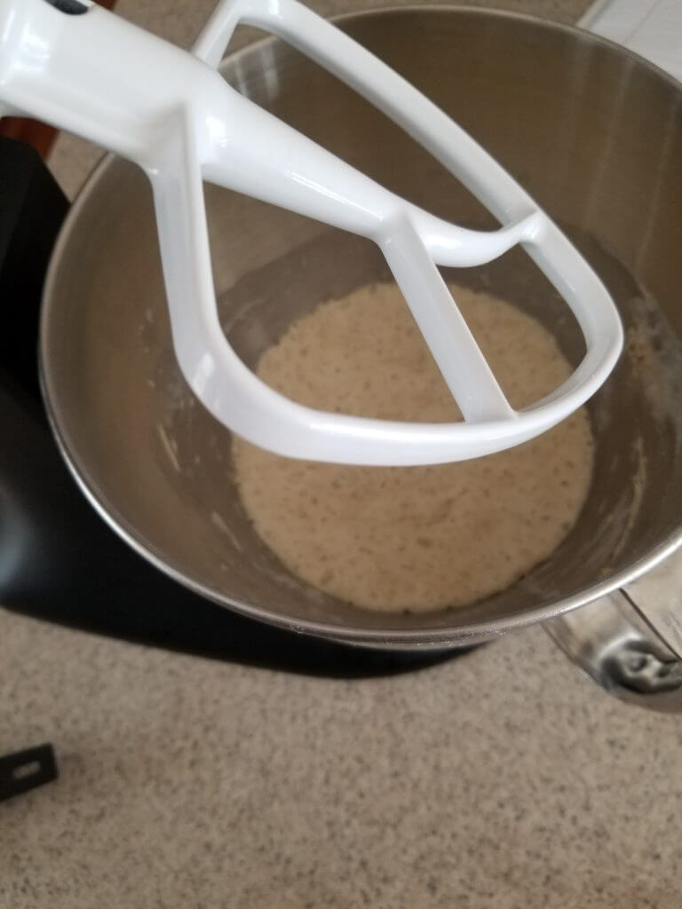 paddle attachment on a standing mixer