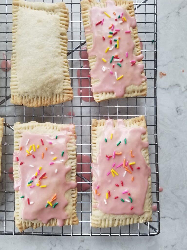 pop tarts with rainbow sprinkles added on top
