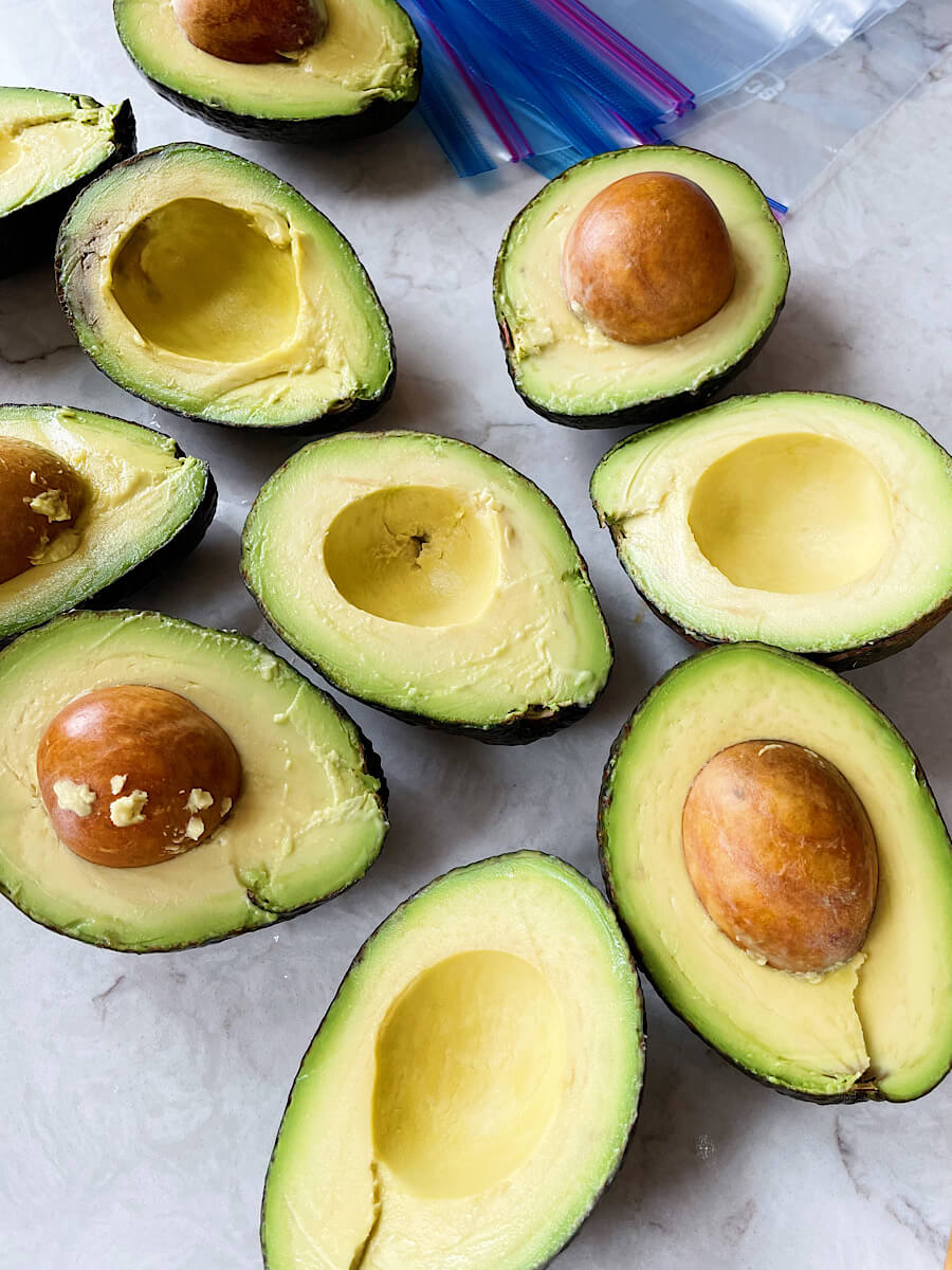 how to freeze ripe avocados