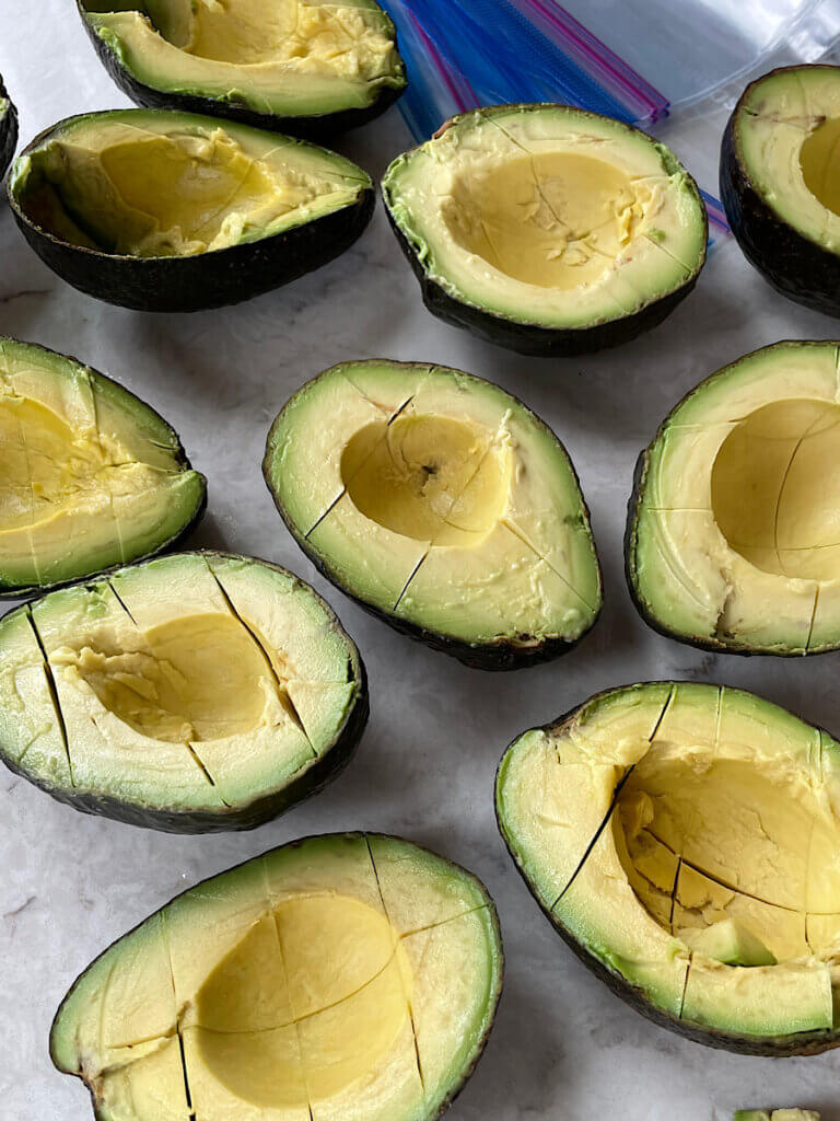 avocado cut into chunks
