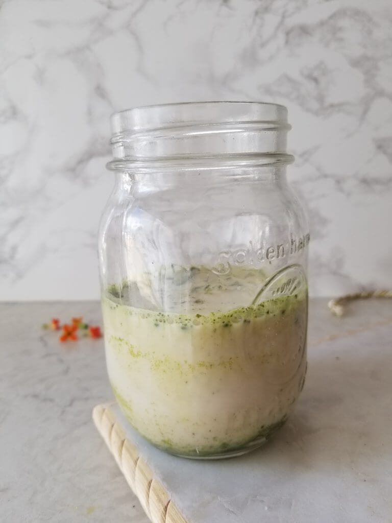 matcha green tea powder before I mixed it with milk