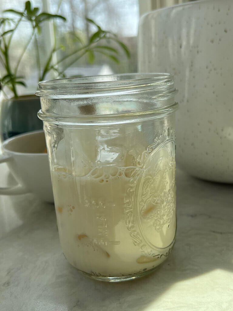 soy milk with ice