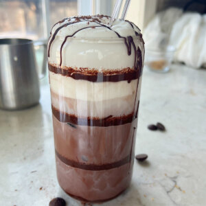iced peppermint mocha coffee latte recipe