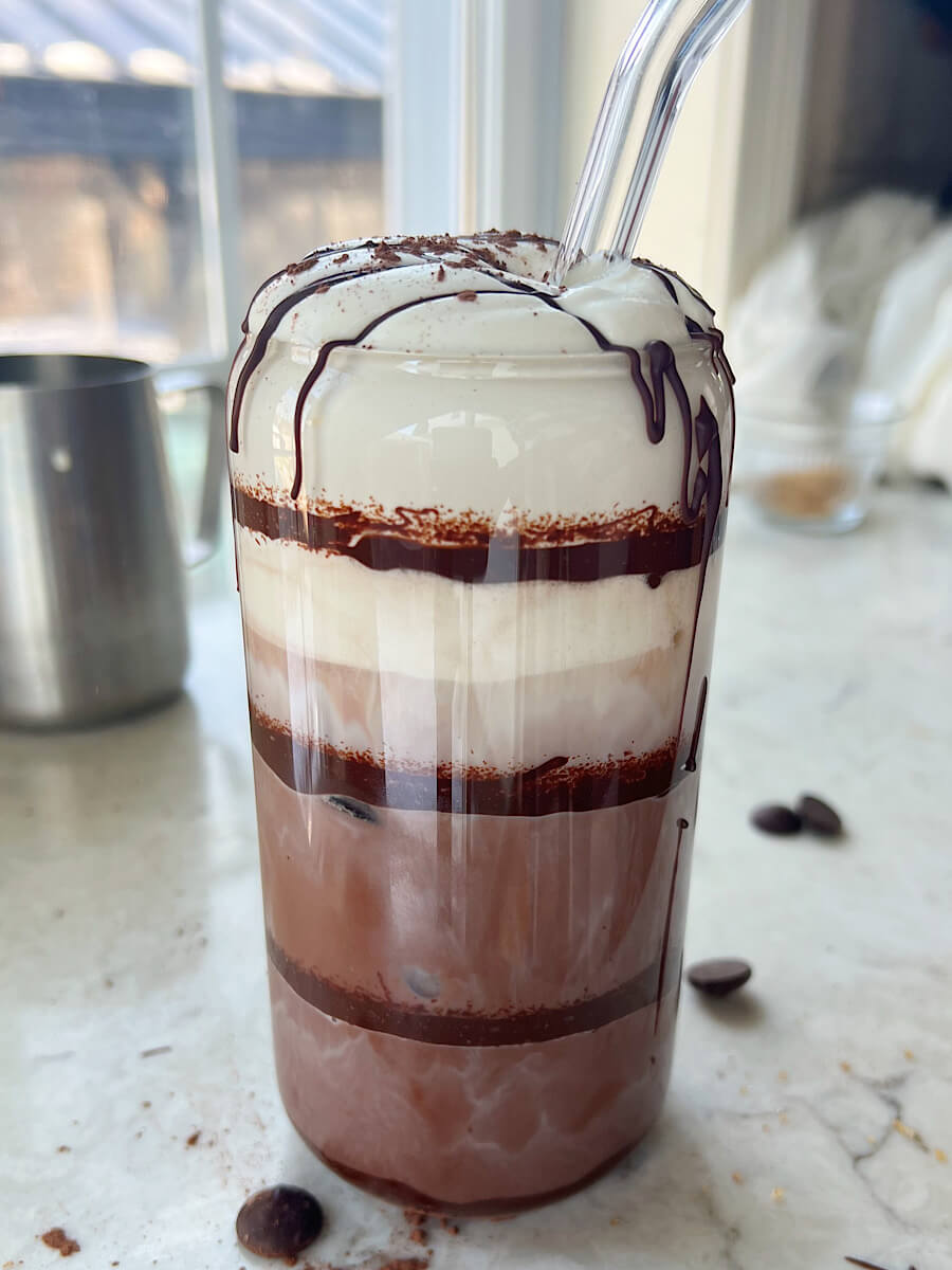 healthy iced peppermint mocha coffee recipe