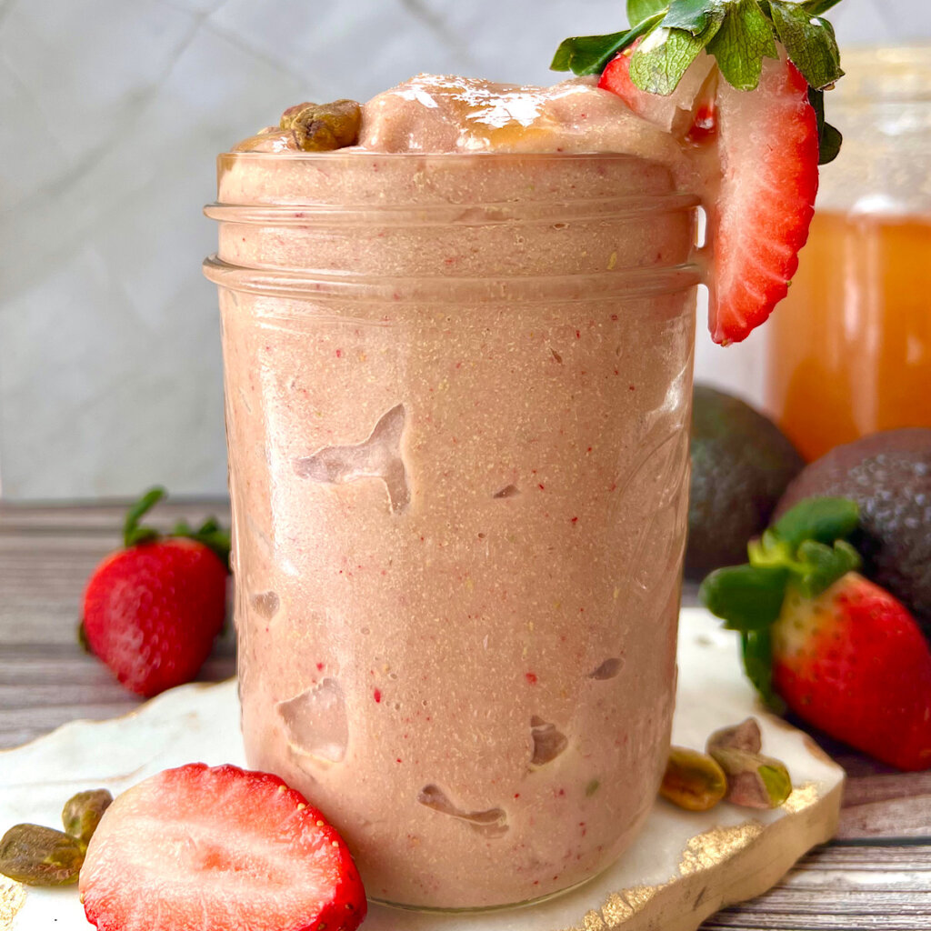 Lebanese Strawberry Avocado Cocktail Recipe Cover Photo