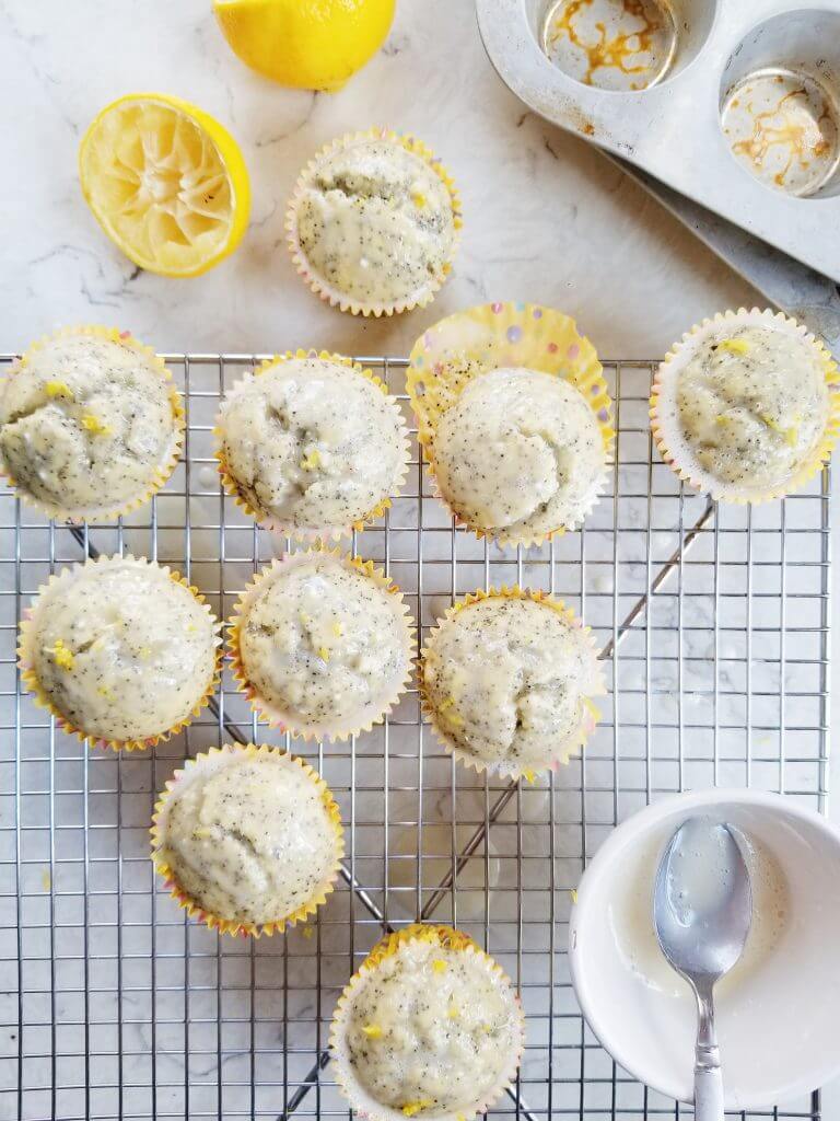 sourdough discard lemon poppy seed muffins