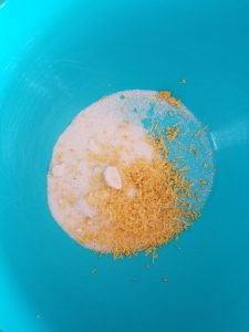 bowl of lemon zest and sugar