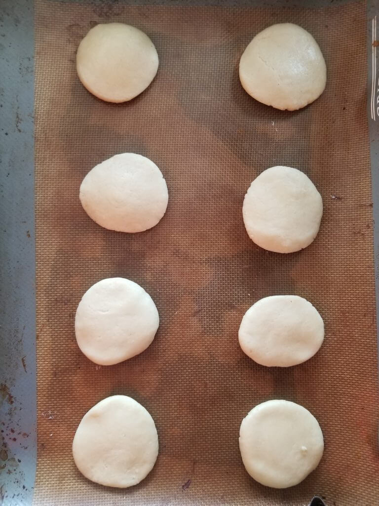 flat healthy sugar cookie before baking