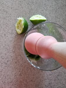 mango orange mojito mocktail mint leaves