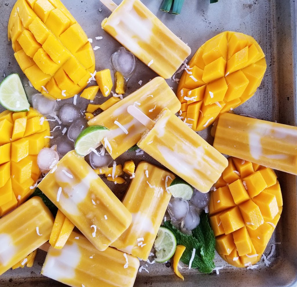 Mango Yogurt Popsicles