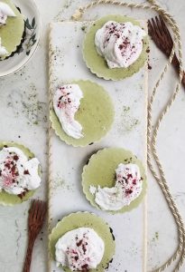 healthy matcha cheesecake mini