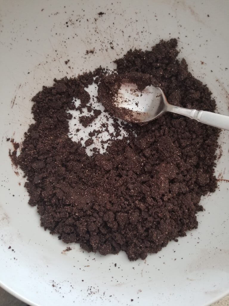 cacao crust in a bowl