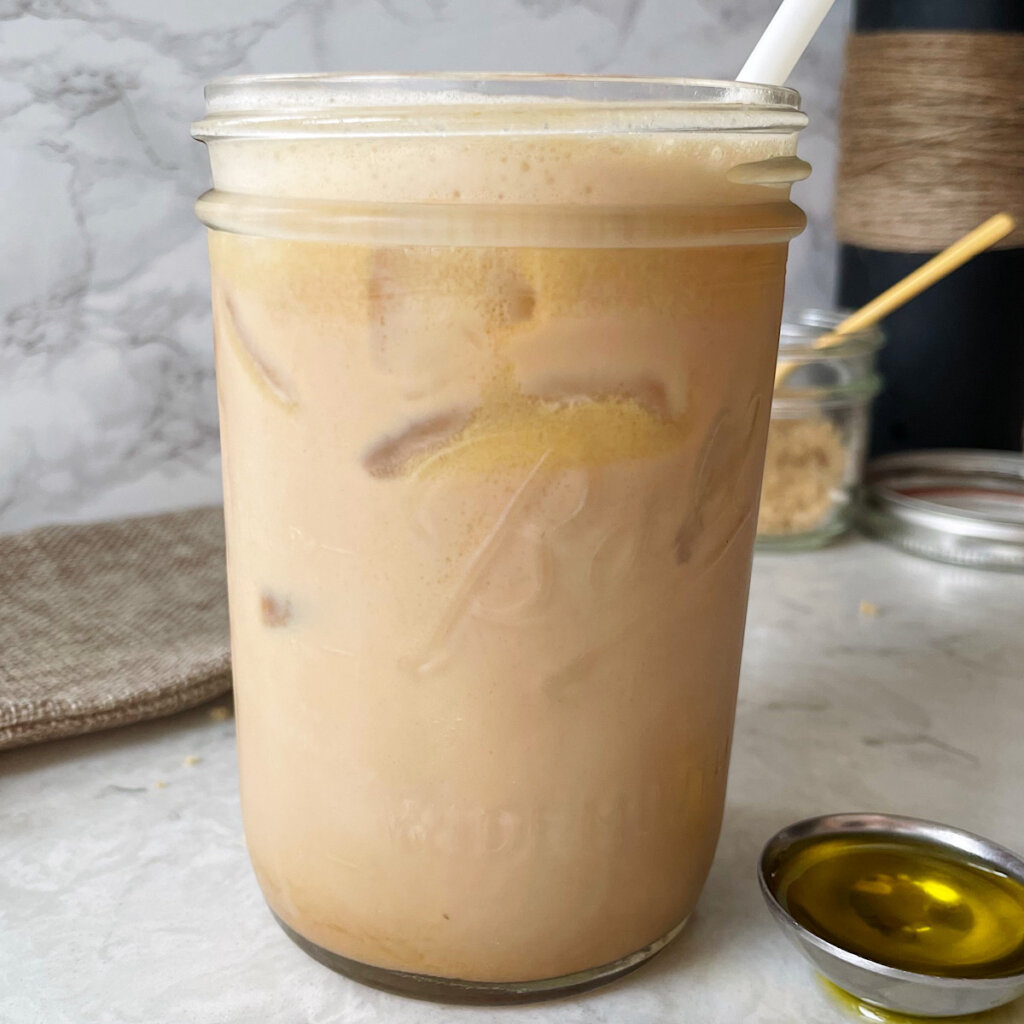 Oleato olive oil in coffee recipe