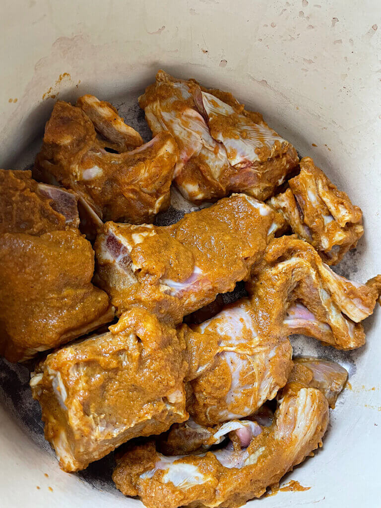 marinated ouzi lamb