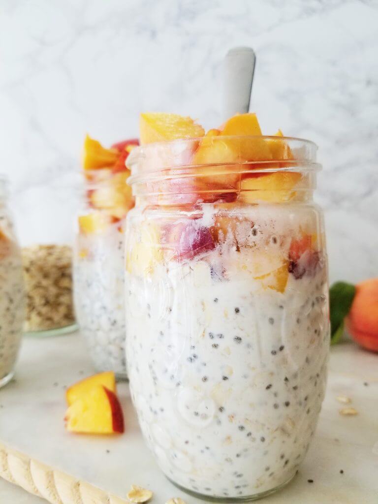 peaches and cream overnight oats recipe