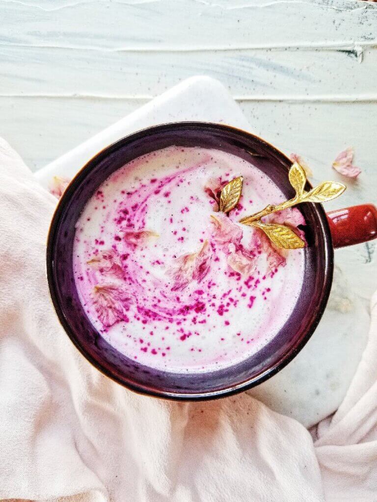 gut healthy pink pitaya tea