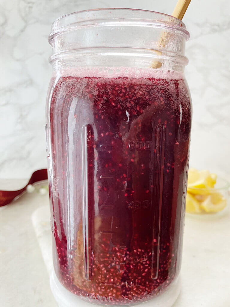 Pomegranate chia water recipe
