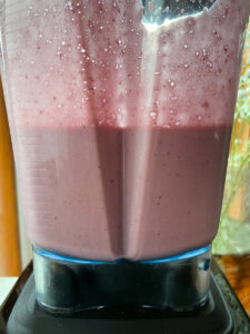 blended Pomegranate smoothie