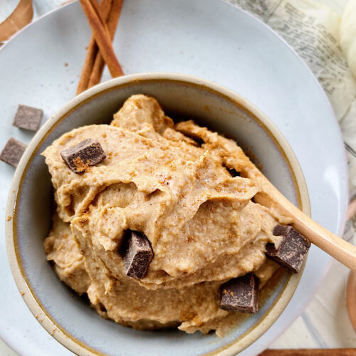 pumpkin chickpea cookie dough