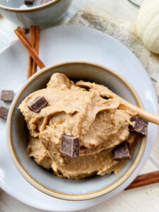 Creamy pumpkin chickpea cookie dough dip recipe