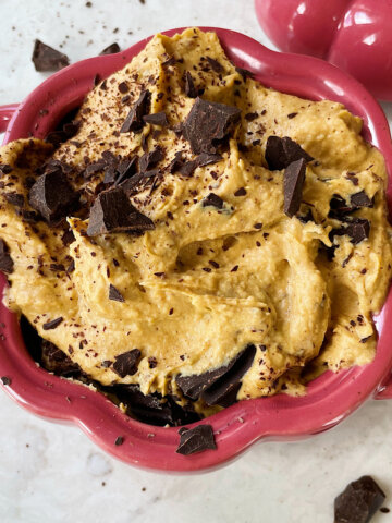 healthy pumpkin chickpea cookie dough