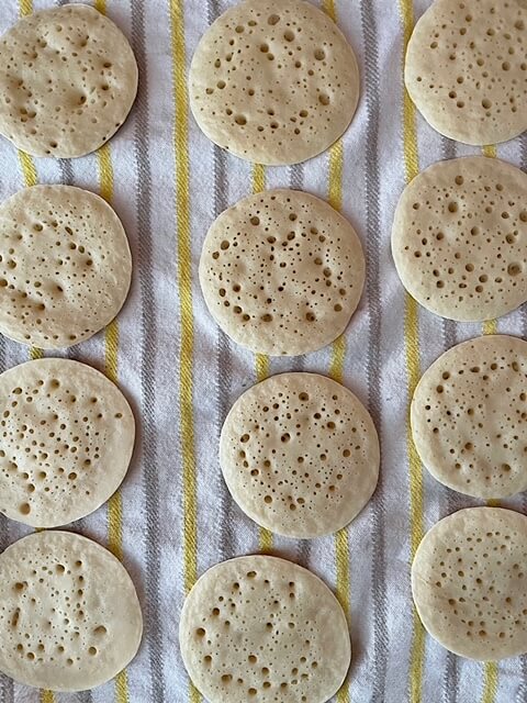 unfilled qatayef pancakes