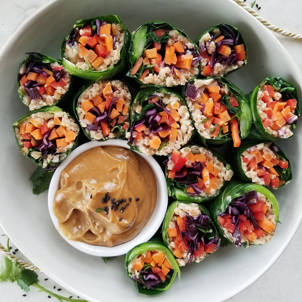 rainbow collard green wraps recipe