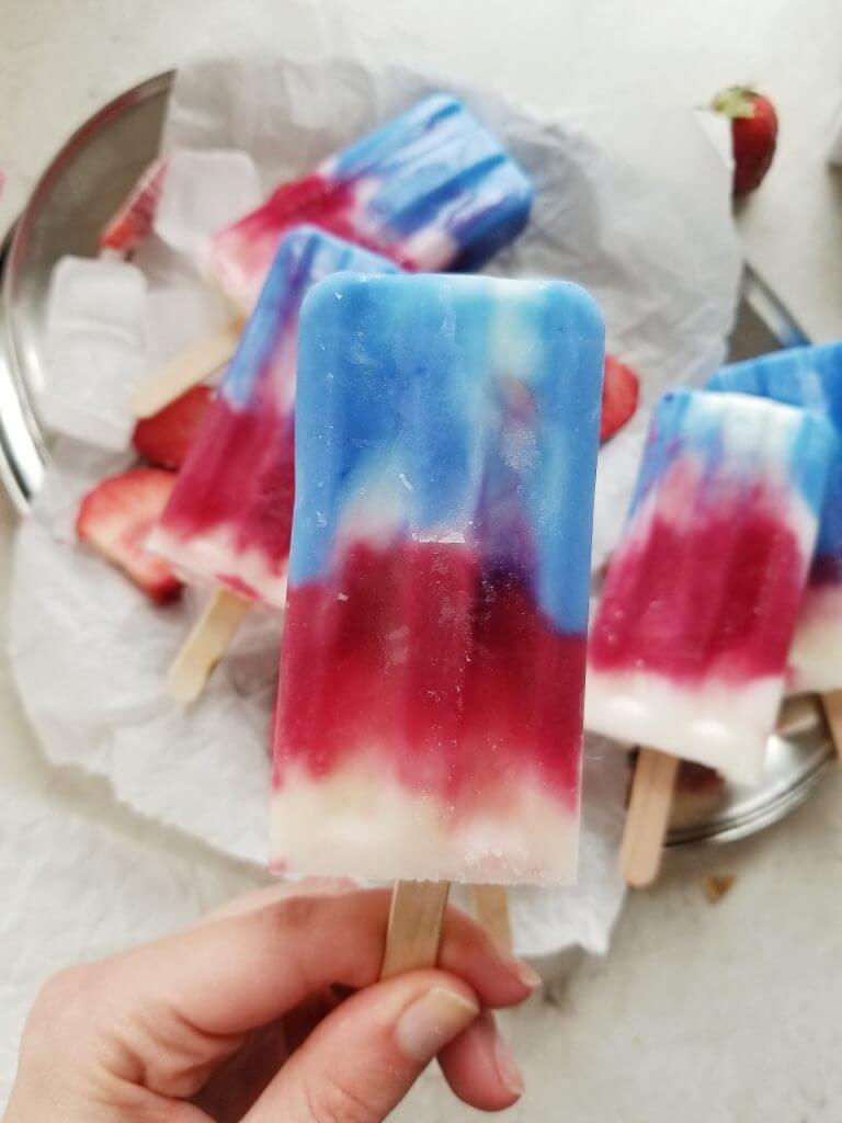 Red White and Blue Popsicles recipe