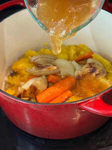 Roasted acorn squash soup recipe with bone broth