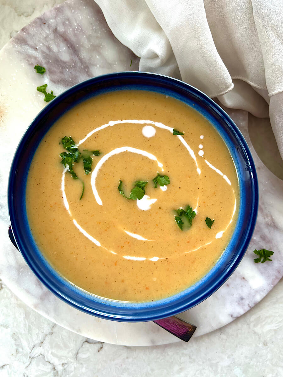 Roasted acorn squash soup recipe