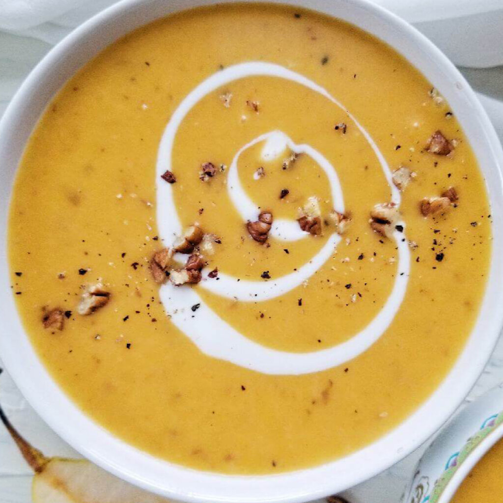 Roasted butternut bone broth soup recipe