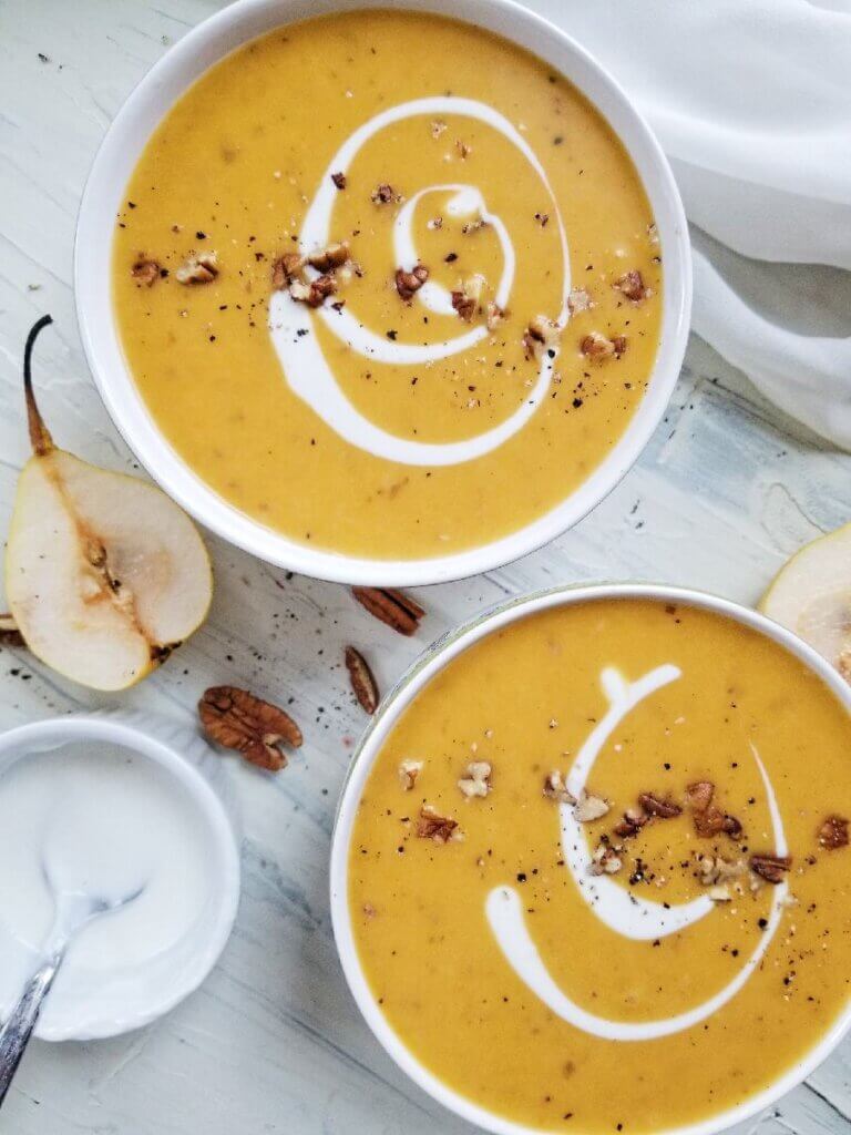 Roasted Butternut Squash Soup with Bone Broth