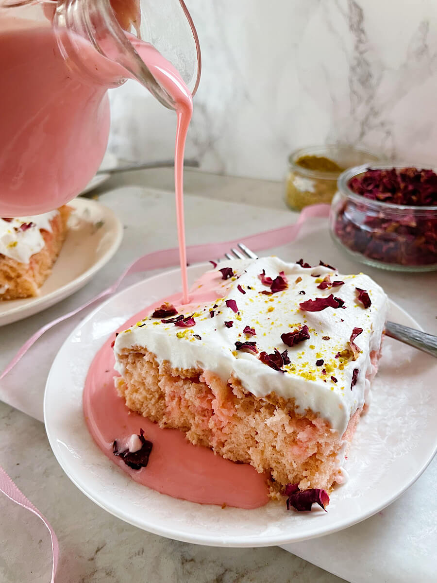 rose milk cake