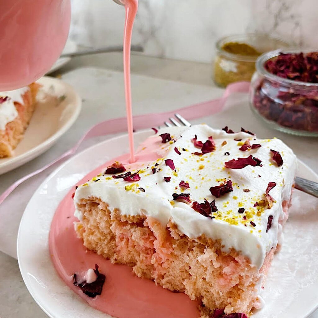 Rose milk cake recipe