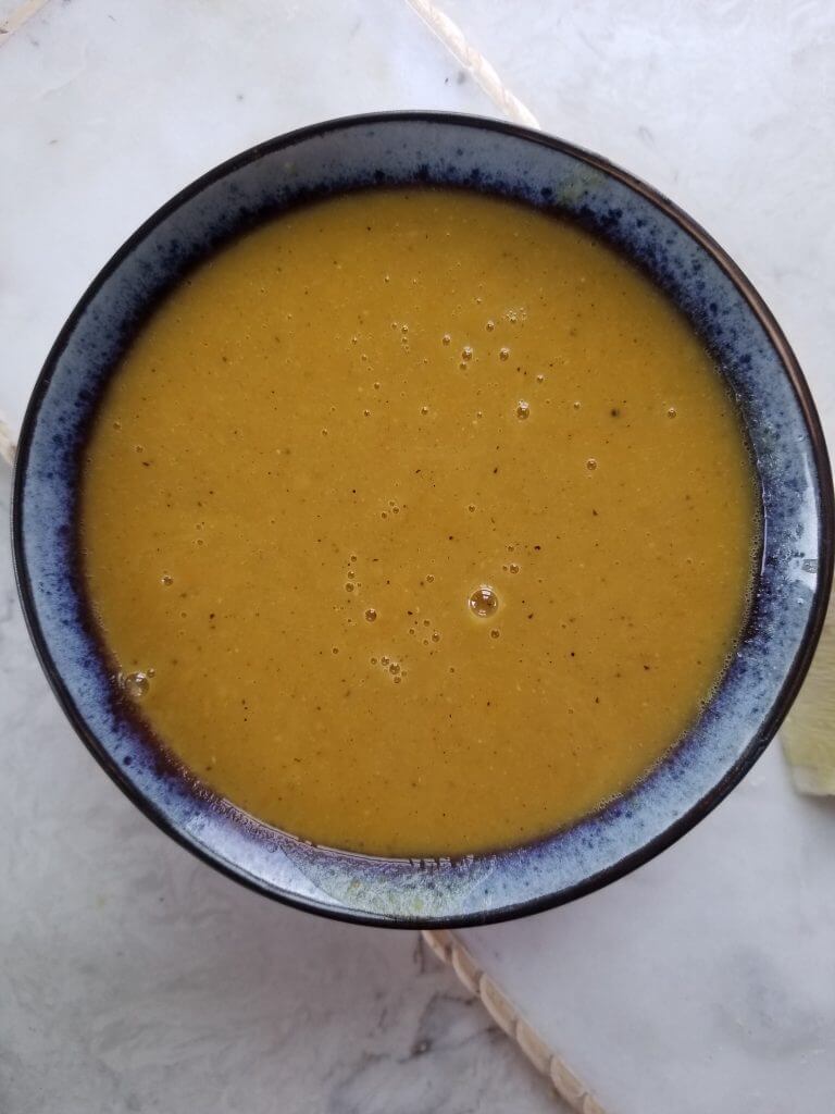 finished shorbat adas in a bowl