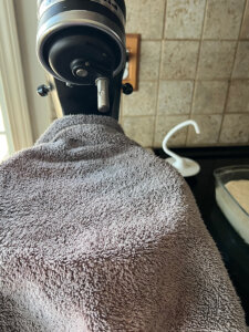 resting the sourdough cinnamon roll dough