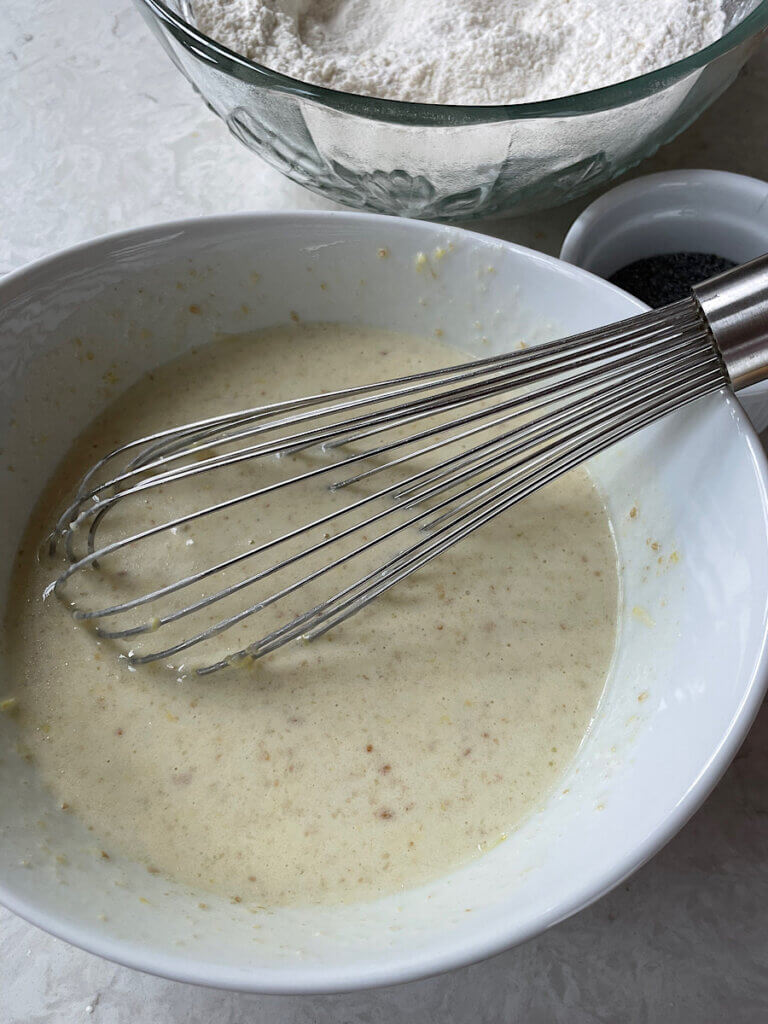 wet ingredients mixed