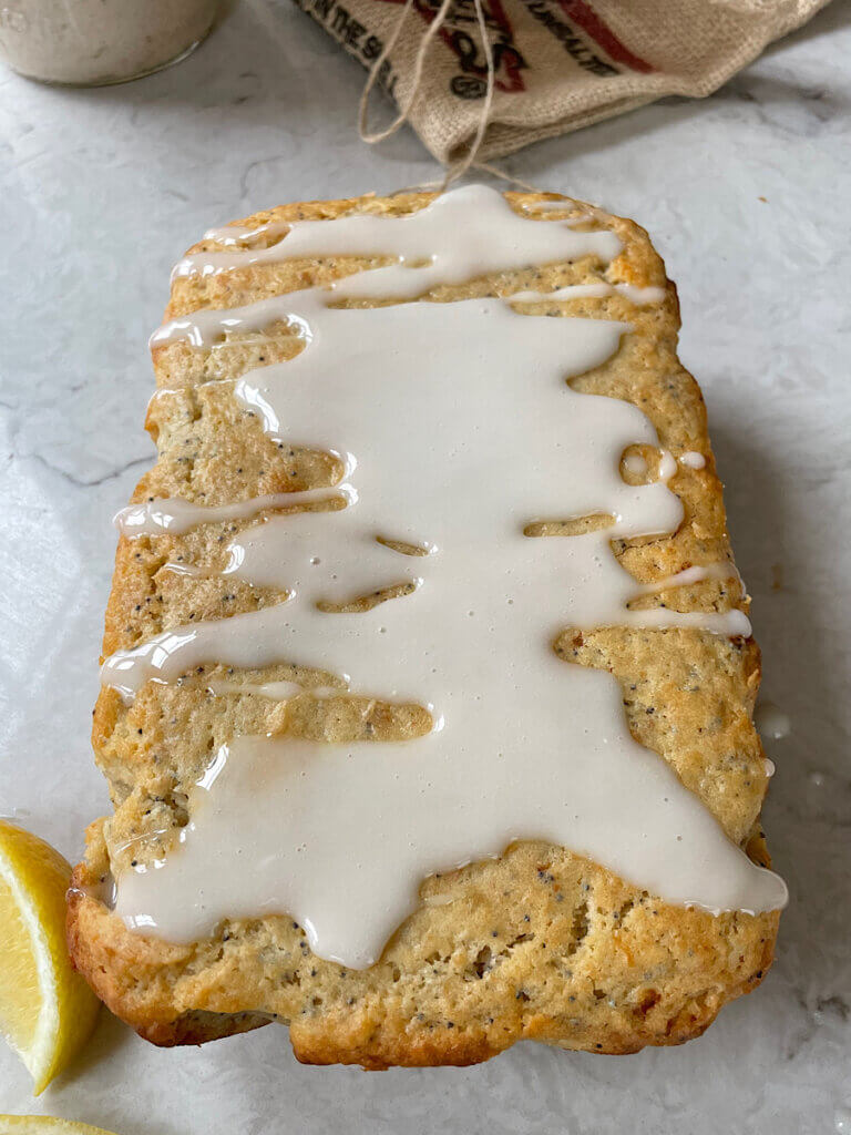 Sourdough Discard Lemon Poppy Seed Bread Recipe with glaze