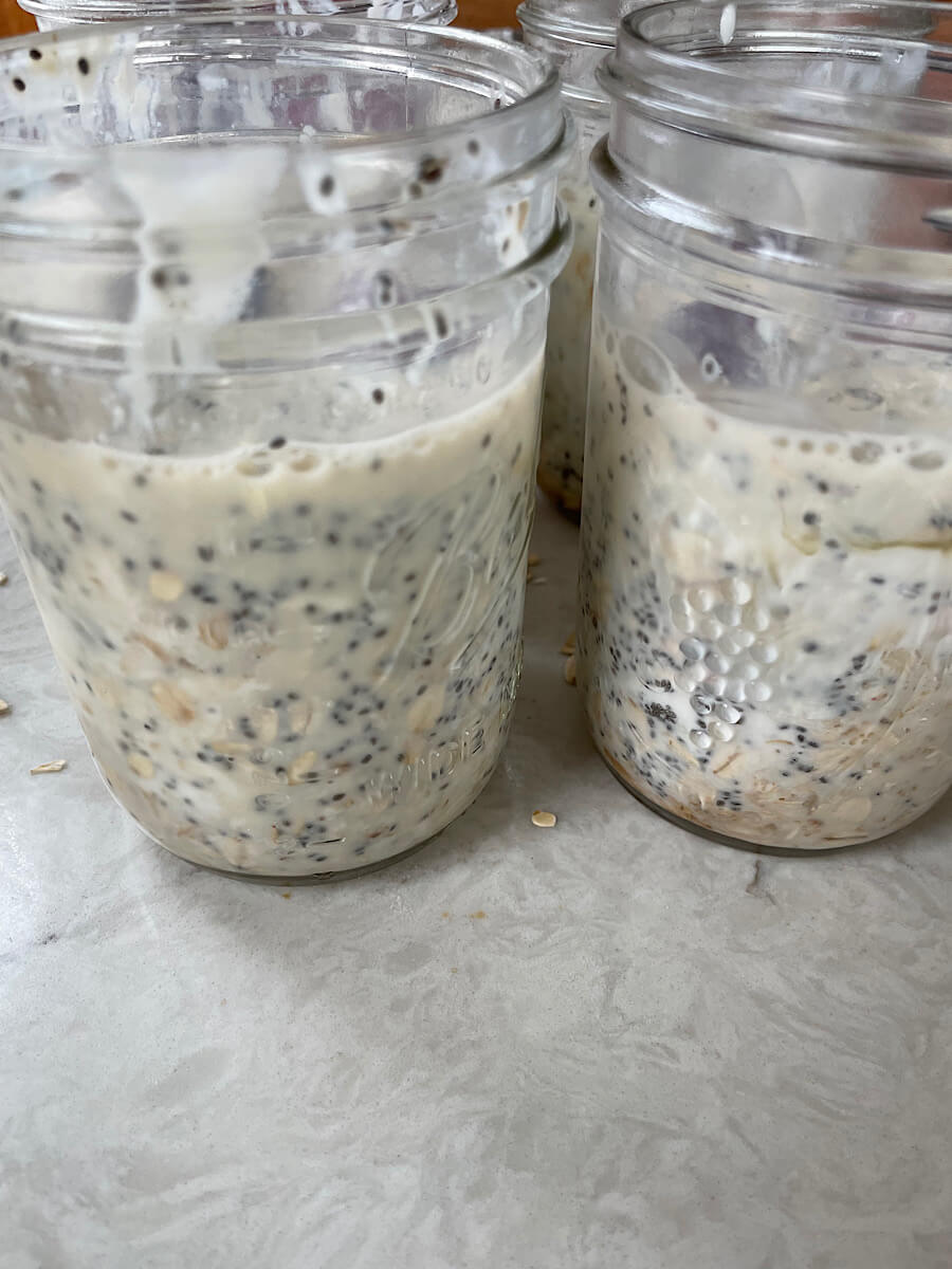 Strawberries and cream overnight oats recipe