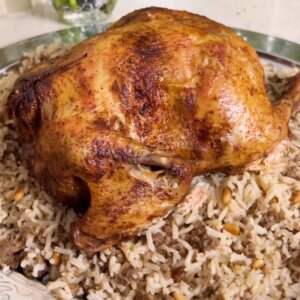 Arabic Stuffed chicken Jaj mahshi recipe