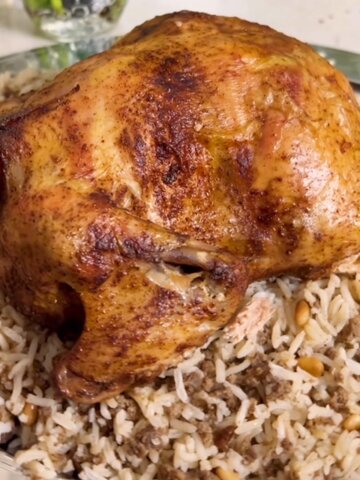 Arabic Stuffed chicken Jaj mahshi recipe