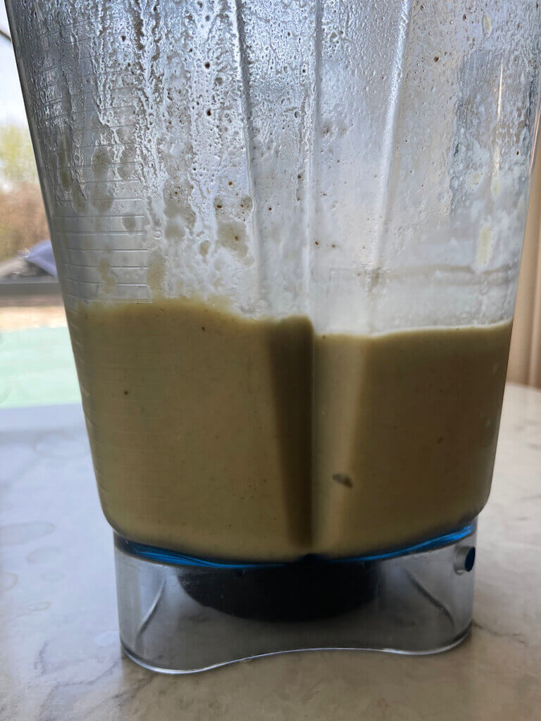 green smoothie in a blender